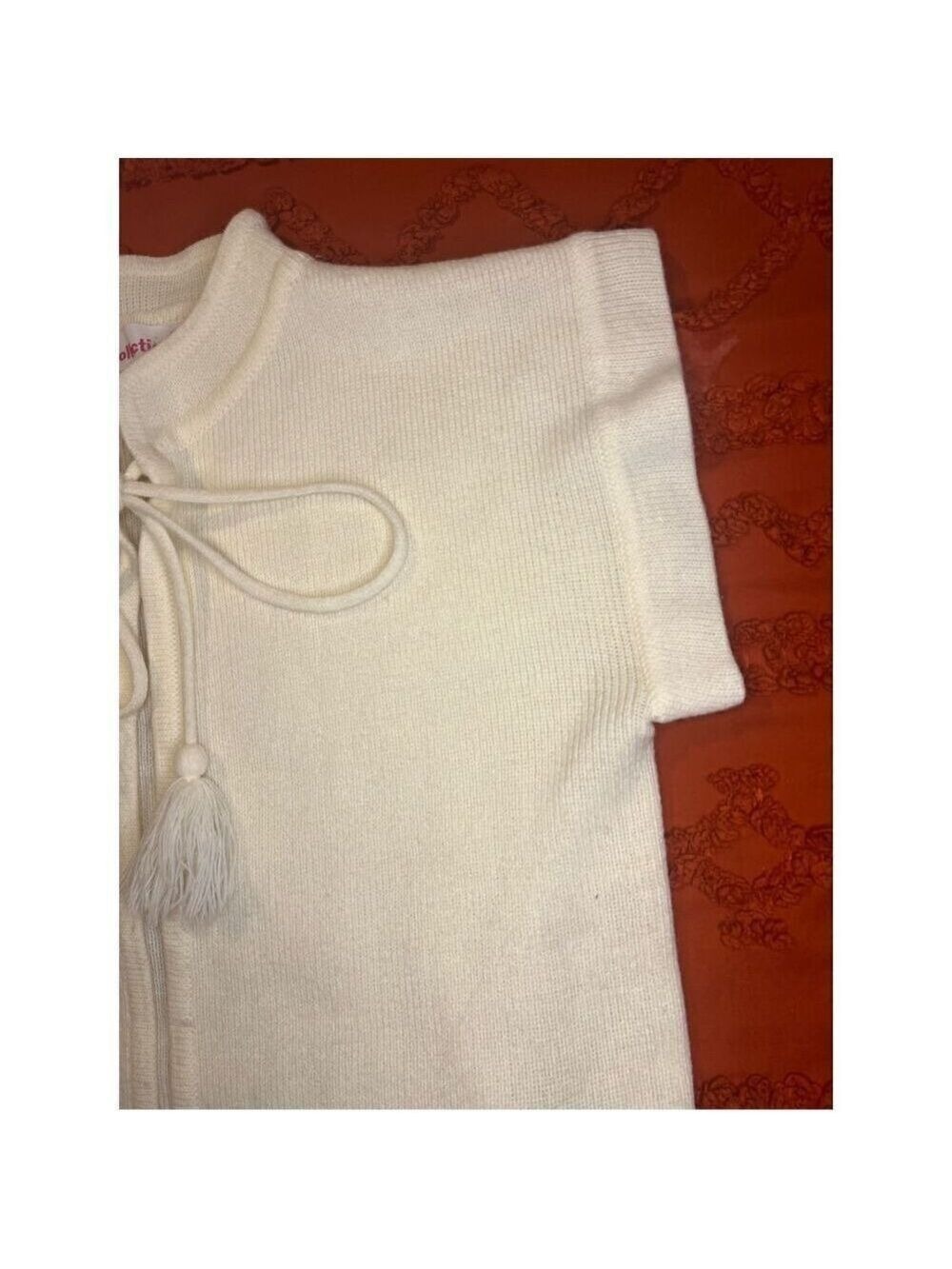 Pompom creamy quirky pockets mock collar size 38 - Picture 5 of 16